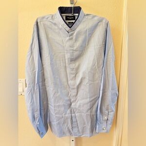 The Kooples Slim Fit Mandarin Collar Button-down Shirt - Size S